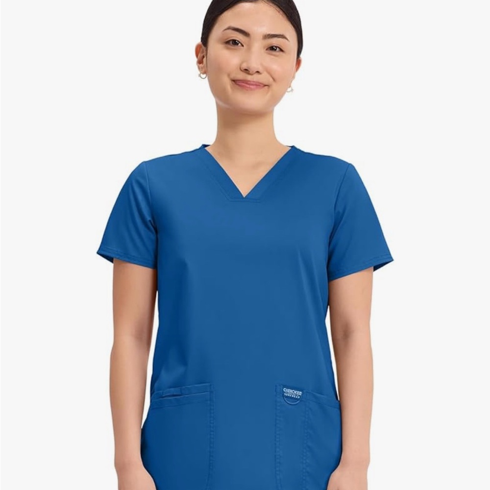 Cherokee Women's Royal Blue V-Neck Scrub Top